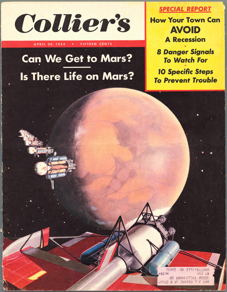 Forsiden av Collier's med artikkelen om Mars